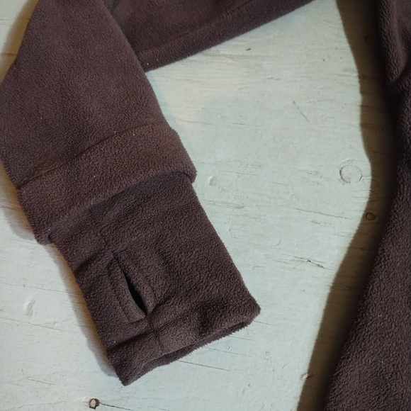 Bench Brown & Pink Zip Up Fleece Jacket Sweater Size Small - Picture 6 of 11